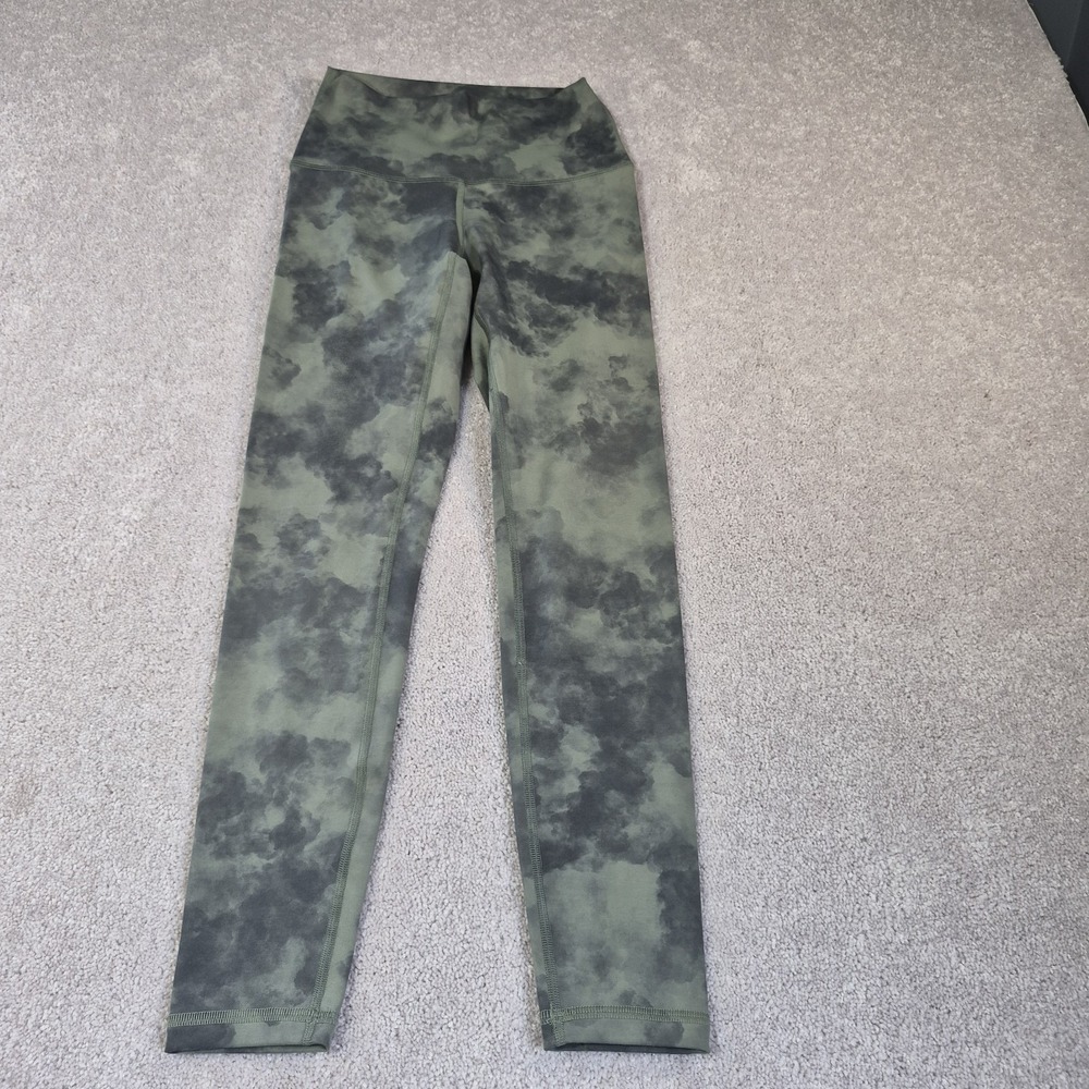Fleo El Toro Leggings 24" Green Smoke Size Small Womens Bounce Fabric High Rise